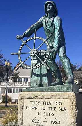Statue of a fisherman